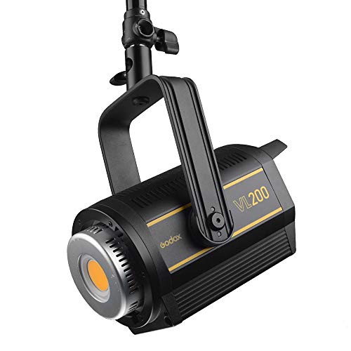 Godox VL200 LED Videoleuchte, 200W LED-Dauerlicht mit Fernbedienung APP, CRI 96, TLCI 95, mit Bowens Mount, für Kinder… – Bild 4