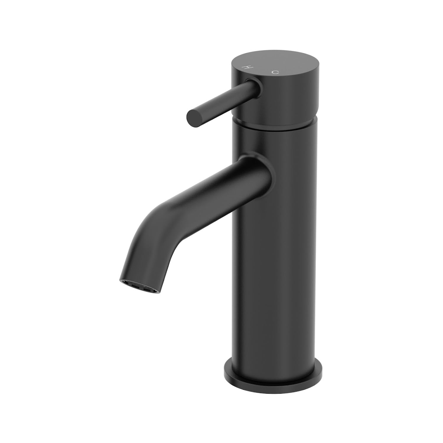 Architeckt Black Architeckt® Boden Bathroom Basin Sink Mixer Tap Modern Mono Round Single Lever Handle Faucet For Sinks, Matt