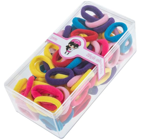 Miniatura 5 de Gomas elásticas para el cabello que no Provoca daños, paquete de 100 unidades multicolor