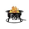 Portable Propane Fire Pit, Camplux Outdoor Gas Fire Bowl for RV Camping Backyard Party, FP19MB 19 Inch Diameter, Black