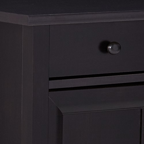 Sauder 408696 Edge Water Utility Cart/Stand, L: 28.19" X W: 19.45" X H: 29.02", Estate Black Finish #TOP6