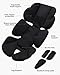 Rsotone Infant Car Seat Insert Adjustable Head Support for Preemie Newborn Toddler, Reversible Baby Head Body Support Cushion for Carseats and Strollers Side Impact Protection - Black