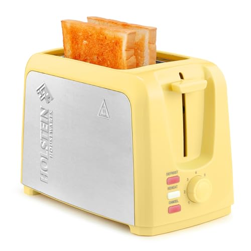 Holstein Housewares 2-Slice Toaster with 7 Browning Settings, Extra-Wide Slots, Reheat, Defrost,...