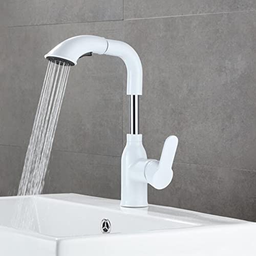 Robinet mitigeur de lavabo extractible en laiton pour éviter les éclaboussures