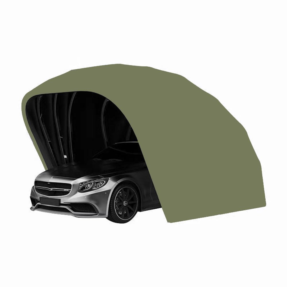 Green,Stainless Steel Carport, Car Shelter, Car Canopy, Car Garage, Car shed, Car House, Car Park, Foldable, Retractable, L5.5m*W 2.5m*H 2.3m