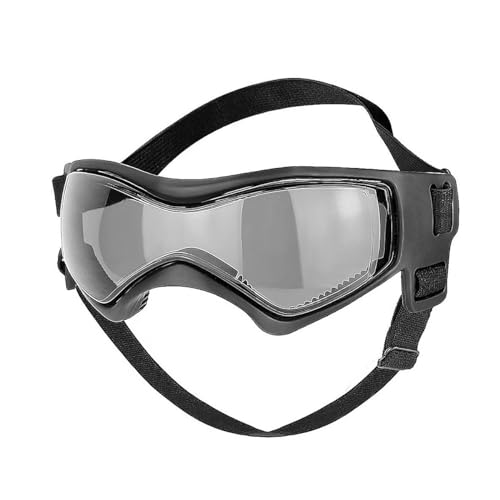 POFET Hundebrille, Coole Haustier-Sonnenbrille, Schutzbrille mit flexiblen Rahmen, UV-Schutz, wasserdicht, schneesicher, Winddicht, staubdicht, für kleine und mittelgroße Hunde