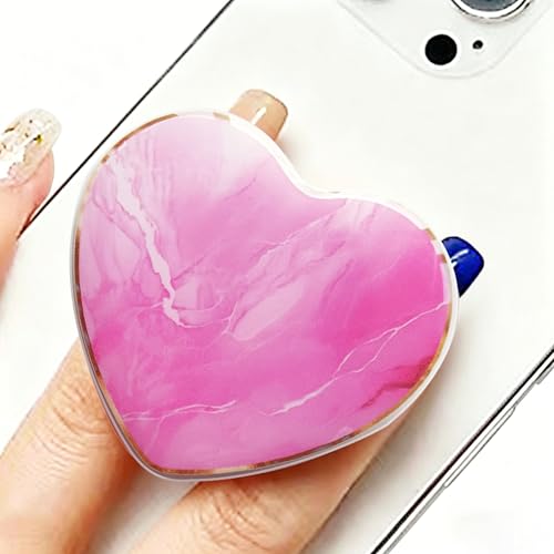 Poignée de téléphone cœur marbre rose : l'accessoire chic pour votre iPhone