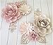 BUBBAPAINT. 3D Paper Flower Decorations for Wall. Backdrop for Décor. Giant Size Pre-Assembled Flower. Girl Nursery Wall Decor. Wedding, Bridal Shower, Baby Shower, Rooms. Pink and Cream