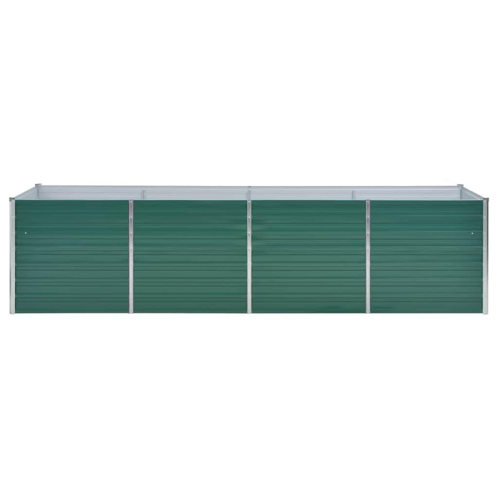 vidaXL Hochbeet Verzinkter Stahl 320x80x77 cm Grün Gartenbeet Pflanzbeet