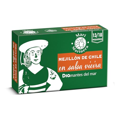 Mejillones de Chile en salsa vieira 13/18 piezas Mari Marinera lata 69 g