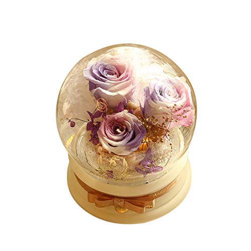 Preisvergleich Produktbild Ewige Blume Der Steigungsrose, Künstliches Rosen-Spieluhrgeschenk Mit Bluetooth-Funktion, Bluetooth-Sprecher Valentinstagsgeschenk Von R-WEICHONG