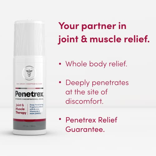 Penetrex Joint & Muscle Therapy – 3Oz Roll-On Gel – Intensive Concentrate For Joint And Muscle Recovery, Premium Formula With Arnica, Vitamin B6 And Msm Provides Relief For Back, Neck, Hands, Feet #TOP3