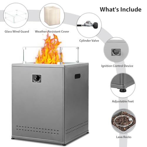 Firepittablepropanesmokelessfirepitoutsideheaterpatiowithlavarocksglasswindguardandcover20squarefirepittableforbalconygardenoutdoorcampingdeckbackyardgrey Urban Country Home Decor Fire pit table propane smokeless fire pit outside heater patio with lava rocksglass wind guard and cover20 square fire pit table for balcony garden outdoor camping deck backyardgrey urban country home decor