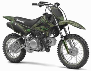 2002-2009 KLX 110 APACHE Grey Senge Graphics Complete Kit With Rider I.D. Compatible with Kawasaki