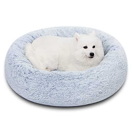 NV-Medium-Orthopedic-Donut-Dog-Bed-Orthopedic-Foam-Base-Help-Your-Pet-to-Release-Joint-and-Muscle-Pain-Washable-Faux-FurCover-Round-Medium-Blue-Grey