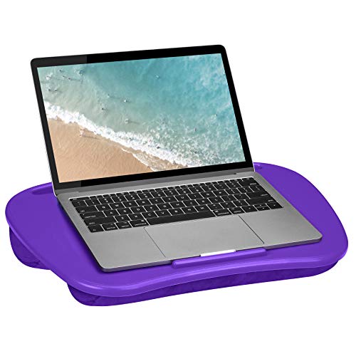 LapGear Mydesk Lap Desk with Device Ledge and Phone Holder - Purple
