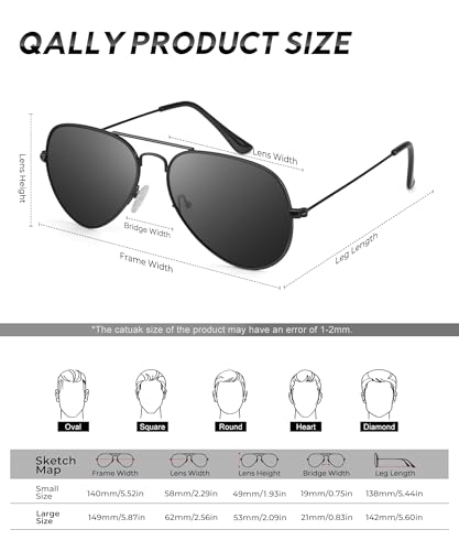 Aviator Sunglasses Polarized Sun-Glasses: Aviators Sunglasses for Men Women with UV Protection for Driving3