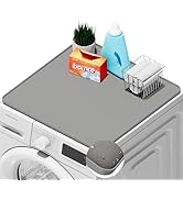 SEIRI 1pcs Washer and Dryer Covers for The Top, 26" x 26" Silicone Dryer Top Protector Mat Non-Sl...