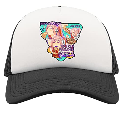 Gorra trucker negra Kinky Hentai de malla transpirable con cierre snapback regulable