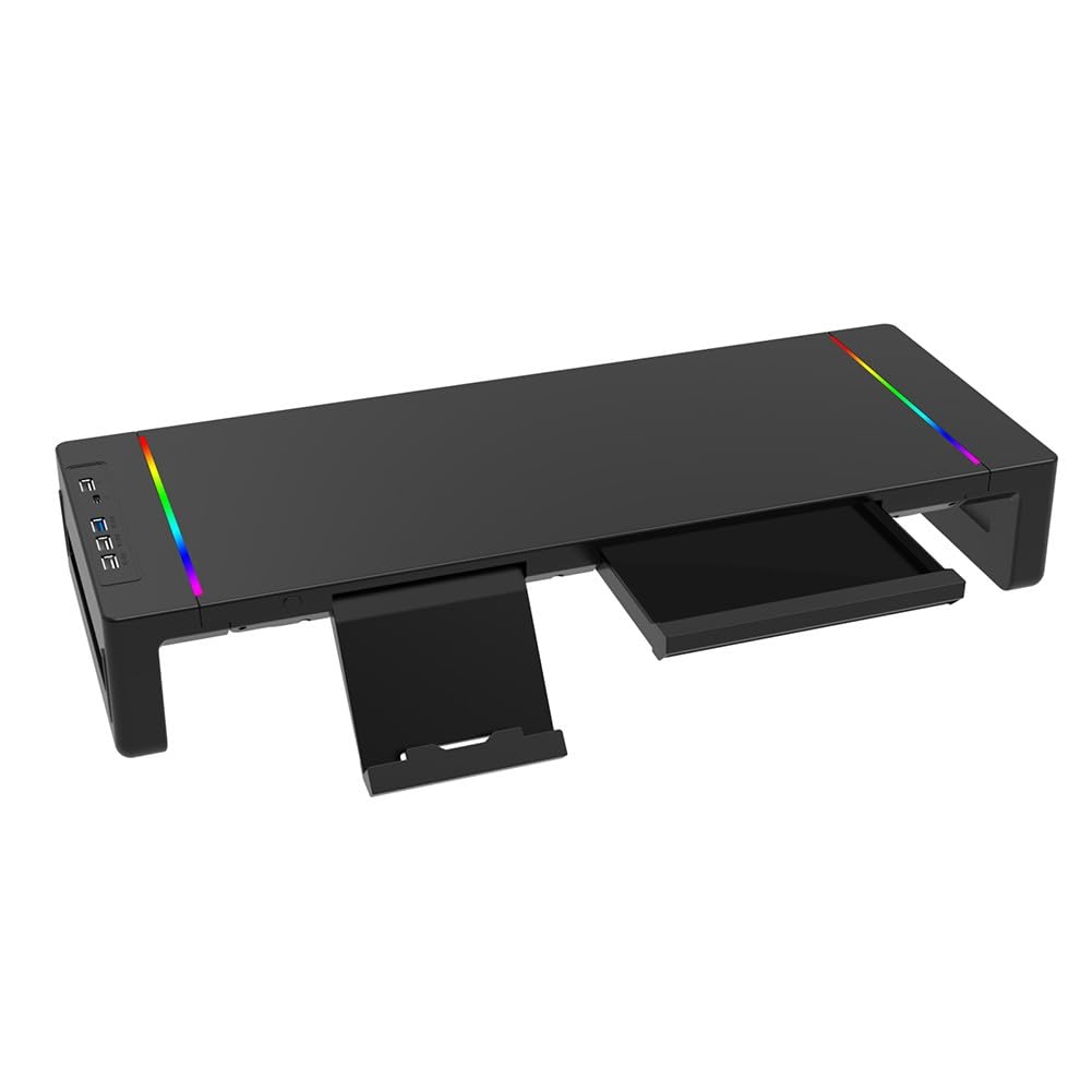 Support de moniteur BlissfulAbode pour soulager le mal de dos et ranger le bureau