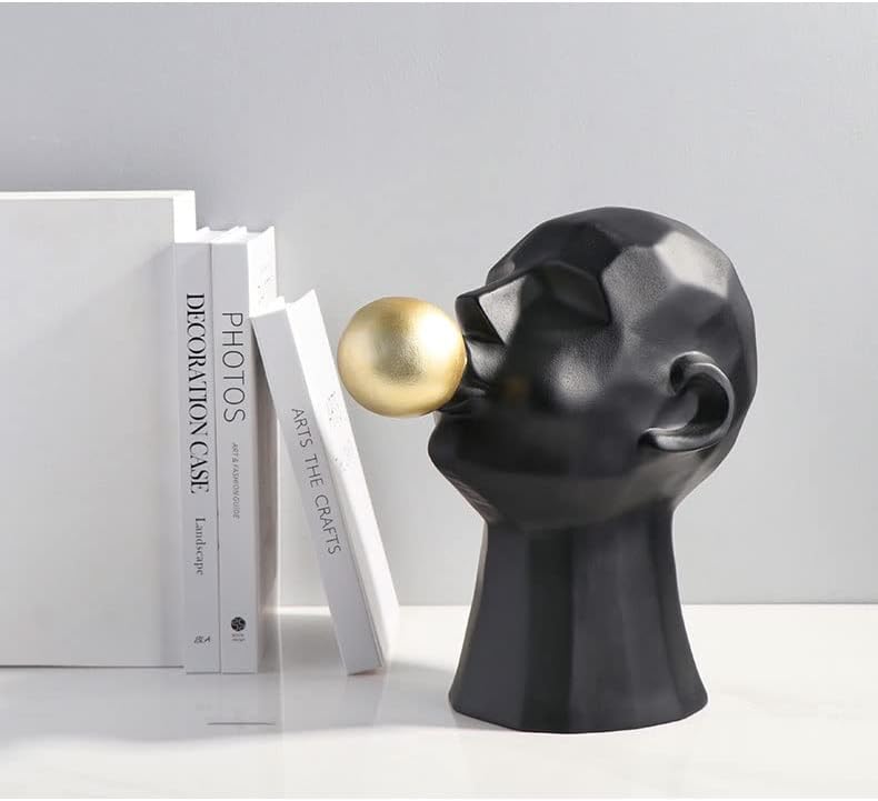 Miniatura 6 de Estatua de feng shui chino escultura simple moderna creativa soplando burbuja personaje oficina escritorio decoración estudio sala de estar