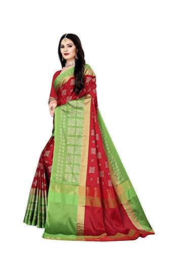 Image of OM SAI LATEST CREATION Soft Cotton & Silk Saree For Women Banarasi Saree Under 399 2021 Beautiful For Women saree