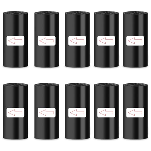 Müllbeutel, 200 Stück 10 Rollen Klein Müllbeutel für Auto Mini Müllbeutel Müllsäcke für Auto Haushalt Lebensmittel Küche Schwarz