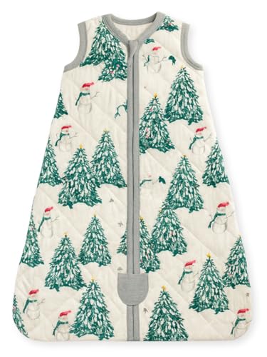 Image of TuddyBuddy Baby Cotton Wearable Quilted Sleeping Bag Blanket 1.5 Tog with 1 Way Zipper Closure | Ideal for Babies & Kids Hypoallergenic Fabrics | (Pine Tree AOP, 18-24 Months)