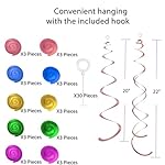 Ceiling Swirl Decorations Hanging Plastic Streamer Themed Swirl Party Decoration for Wedding Thanksgiving Day Graduation Birthday Party Decorations, Pack of 30 (Mix) - Image 3