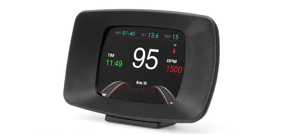 OZK OBD2+GPS Head up Display Car Speedometer Oil Pressure Water Temp Turbo Press Digital Display On-Board Computer OBD2 for Gas Car