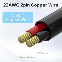 YAODHAOD 3PCS USB auf DC Boost Kabel,Step-Up Wandler Kabel mit offenen Enden, 22AWG Reinkupferdraht für LED-Streifen, Router, Kamera, DIY-Elektronik (9V) – Ansicht 6