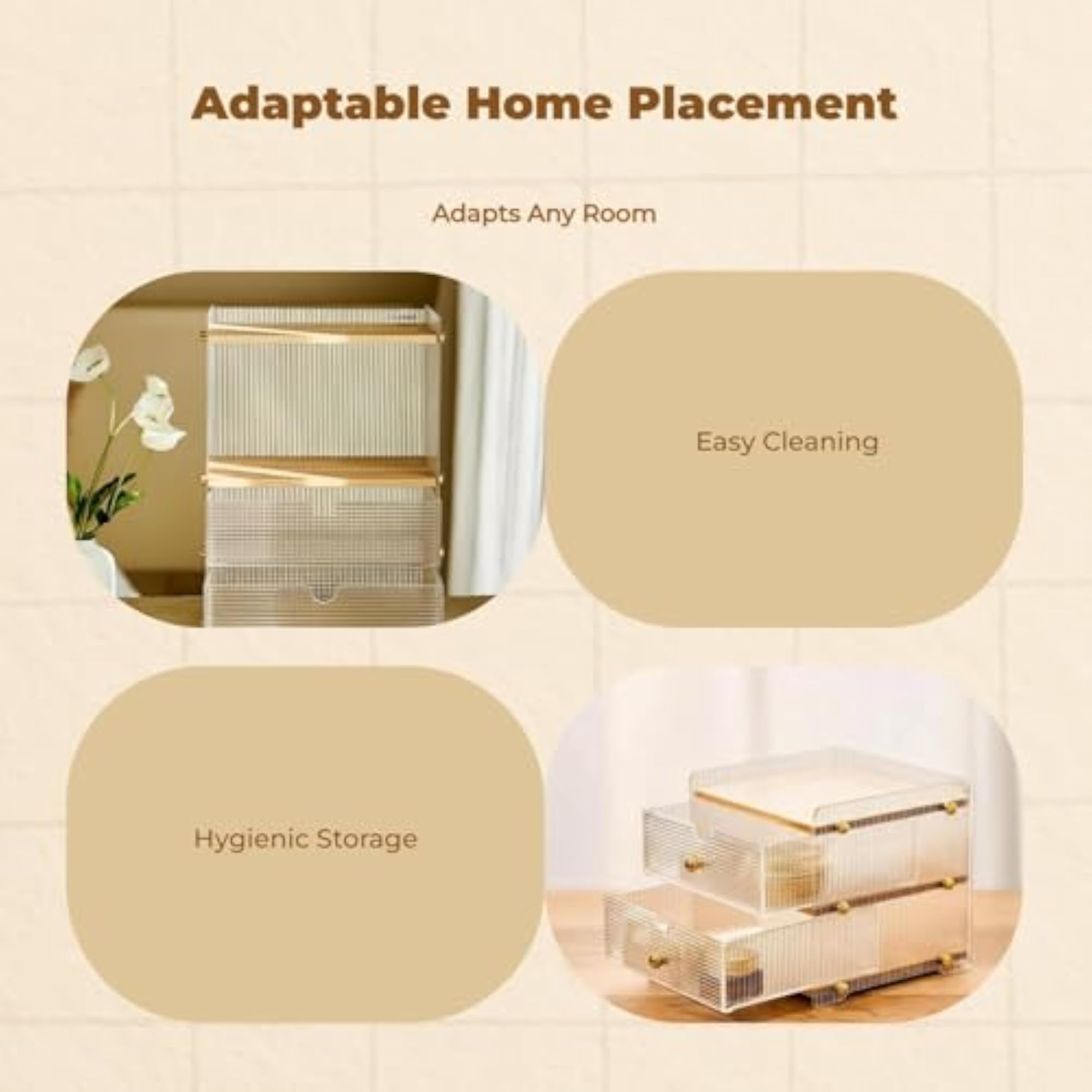 Multi-Tier Acrylic Makeup Organizer, Large Capacity