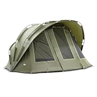 Lucx Bobcat Bivvy Angelzelt für 1-2 Mann - wasserdichtes Karpfenzelt mit herausnehmbarer Bodenplane, One-Pole-System & 10.000 mm Wassersäule