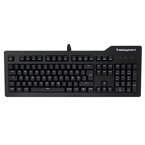 Image of Das Keyboard Prime 13 Mechanical Keyboard German QWERTZ Layout - 105 Keys, White LED Backlit, Full Anti-Ghosting, Cherry MX2A Silent Red Switches, USB 2.0, Aluminium Cover (DKP13-PRMXREDSIL-DE)