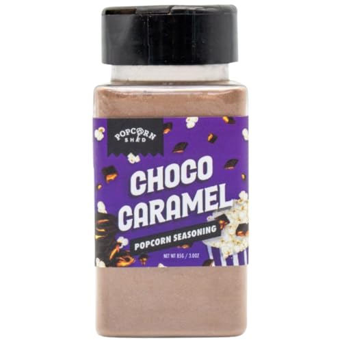 Popcorn Shed Chocolate Caramel Popcorn Seasoning - Rich & Velvety Popcorn Flavouring, Easy & Low Calorie Snack, Perfect for Movie Nights, Parties & Gifting