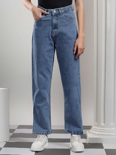 Image of KOTTY Women High Rise Straight Jeans