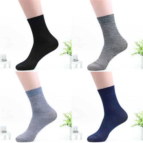Cotton Dress Socks for Men 10Pairs Mens Crew Socks,Summers Midcalf Socks Ultrathin Silk Highs Ankle Socks Boot Socks4