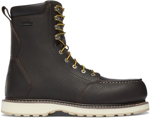 Danner Cedar River 8” Waterproof Aluminum Toe Work Boots for Men - Premium Leather with Breathable Danner Dry & Slip-Resistant Outsole, EH Rated3
