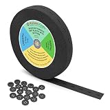 Mandala Crafts Black Buttonhole Elastics Band Pants Waist Tightener for Jeans - 0.75 In 15 Yds Black Elastic with Button Holes for Button Extender Waistband Belt