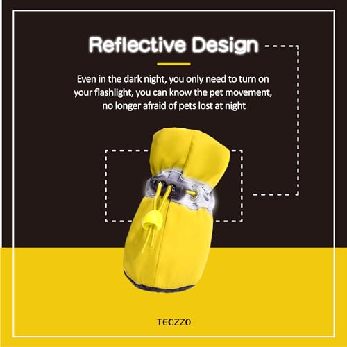 TEOZZO Sapatos para cães, botas e protetor de pata para pavimento quente, sola antiderrapante, botas