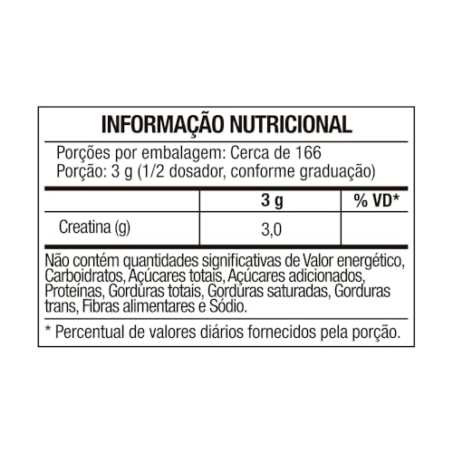Creatina 100% Pura monohidratada Mais Economica Refil 500g - FTW