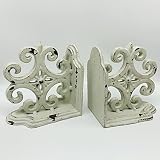Decorative Bookends, Cast Iron Book Ends for Shelves, Set of 2 Heavy Duty Bookend Supports Book End