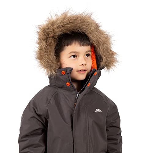 Trespass Boys Padded Waterproof Jacket Detachable Hood Parka Style Raincoat Windproof Hooded School Coat Upbeat - Image 3