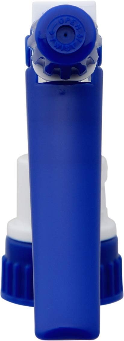 Empty Plastic Spray Bottle 16 Ounce, Clear, Chemical Resistant with Blue-White Sprayer for Chemical and Cleaning Solution, Adjustable Head Sprayer from Fine to Stream