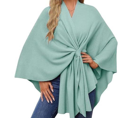 Consolidateh Shawl Sweater，Elegant Shawl Wraps Soft Open Front Sweater, Cross Front Knit Sweater for Office3