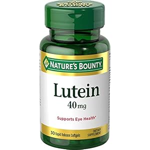 Nature’s Bounty Lutein Pills, Eye Health Supplements and Vitamins, Support Vision Health, 40 mg, 30 Softgels