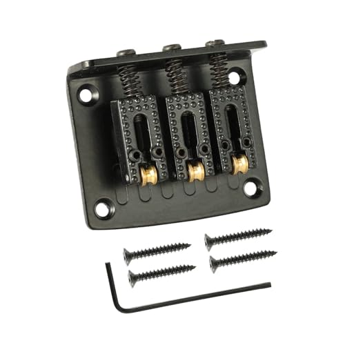 Chevalet de guitare 3 cordes électrique noir pour vos projets lutherie