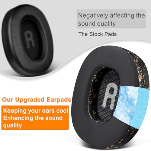 Image of SOULWIT Earpads Replacement for JBL Tune 700(700BT) /710(710BT) /720(720BT) /750(750BT,750BTNC) /760(760NC) /770(770NC) Headphones, Ear Pads Cushions with Softer Noise Isolation Foam - T700 CG Black Gold