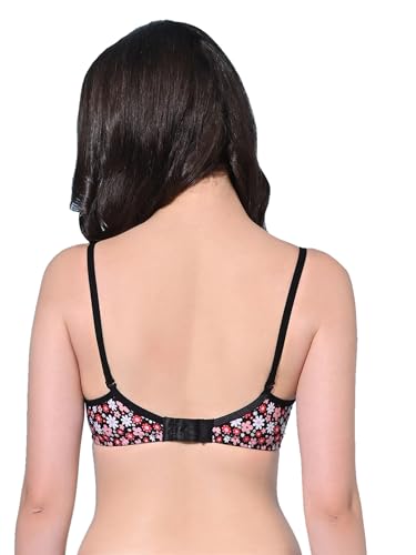 Image of FIMS - Fashion is my style Women Cotton Blend Padded Non-Wired Everyday Bra Pack of 1 Cup- B Multicolor