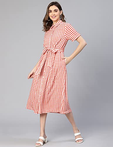 Image of oxolloxo Women's Rayon Shirt Midi Dress